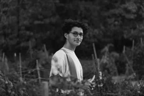Man in garden